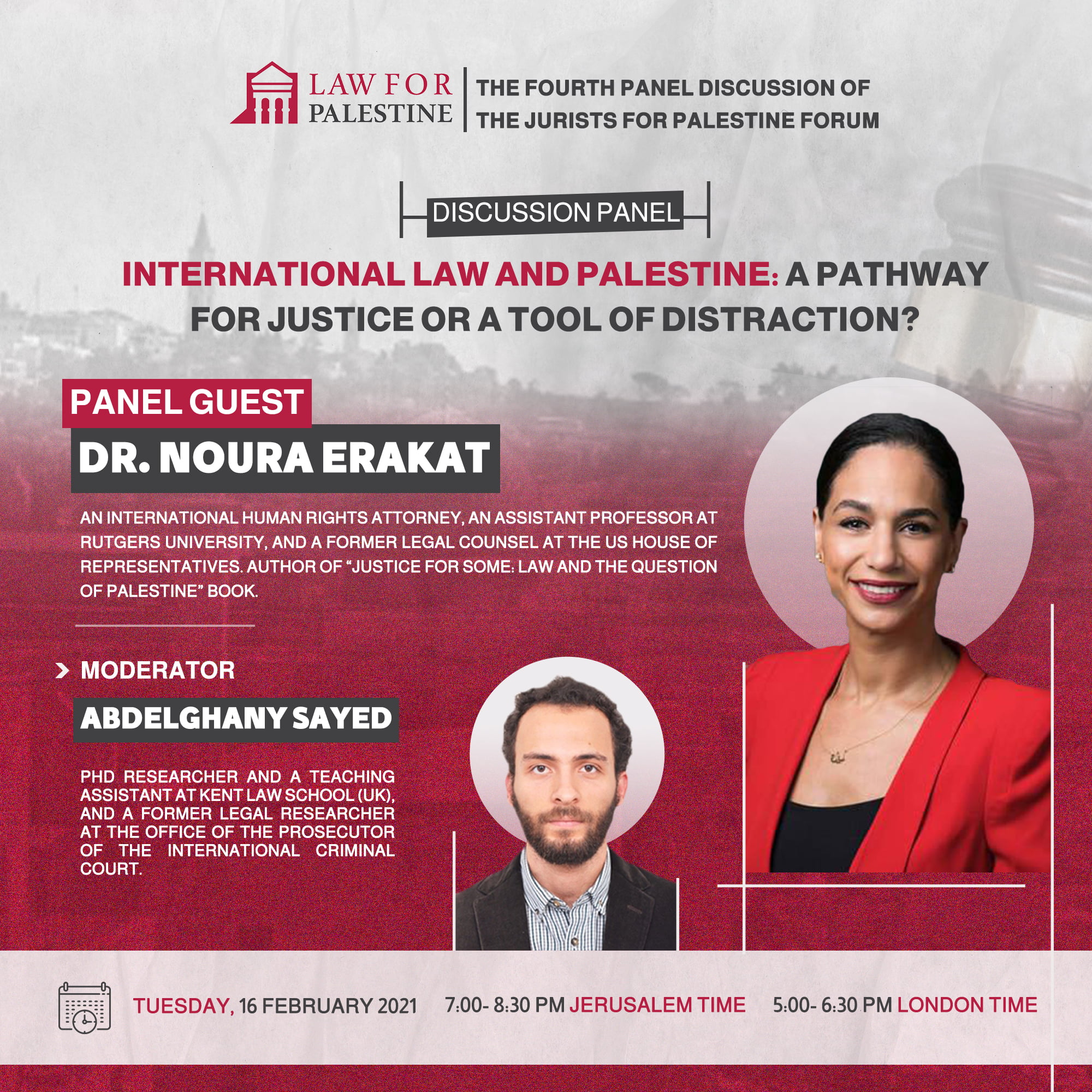 Noura Erakat International law and Palestine justice