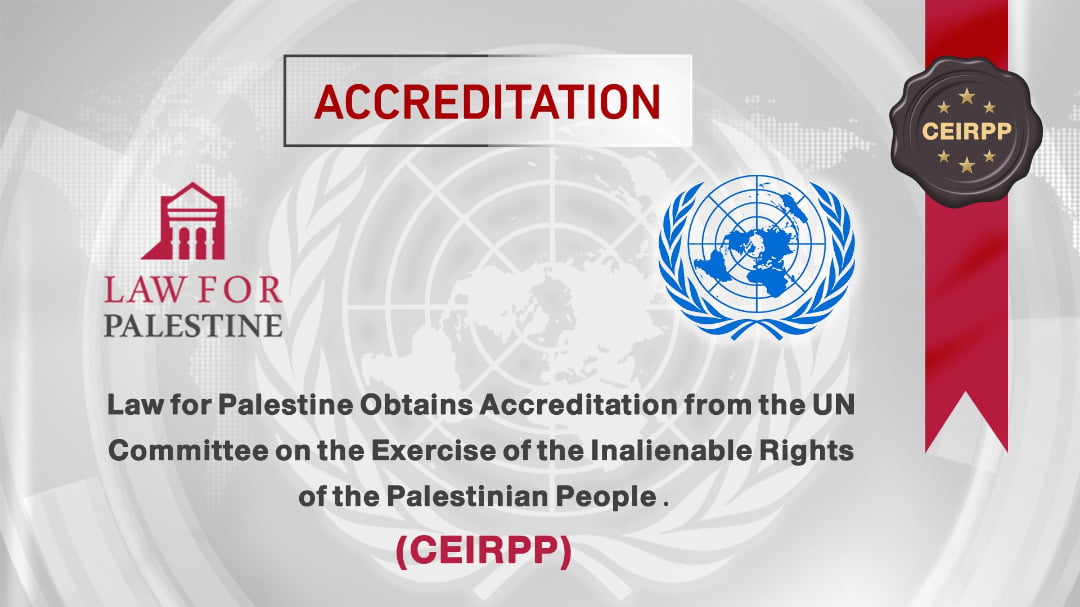 Law Palestine United Nations accreditation