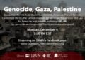 Invitation to a Hybrid Event: The Case for Genocide in Gaza and Palestine