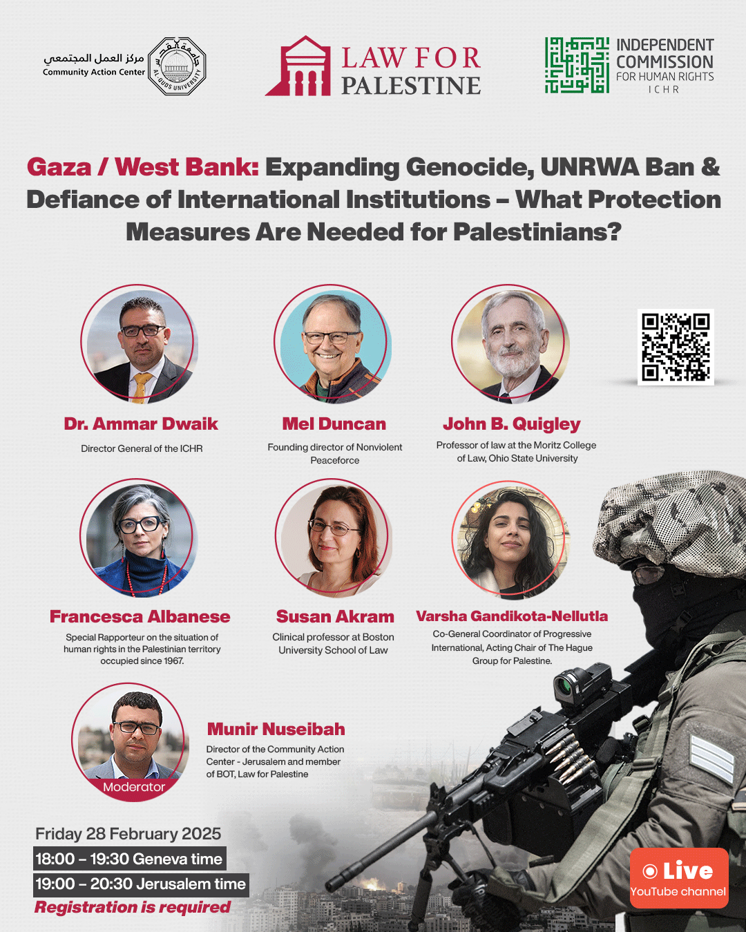 Gaza/West Bank: Expanding Genocide, UNRWA Ban & Essential Protection Measures for Palestinians