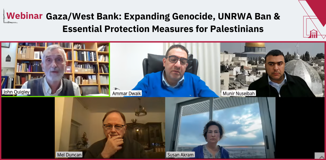 Webinar Explores Legal and Diplomatic Pathways for Peacekeeping Forces and Civilian Protection Measures in Response to Ongoing Genocide in Palestine