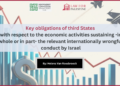 Obligations of Third States in Relation to Economic Activities Sustaining Israel’s Wrongful Acts - By Helena Van Roosbroeck